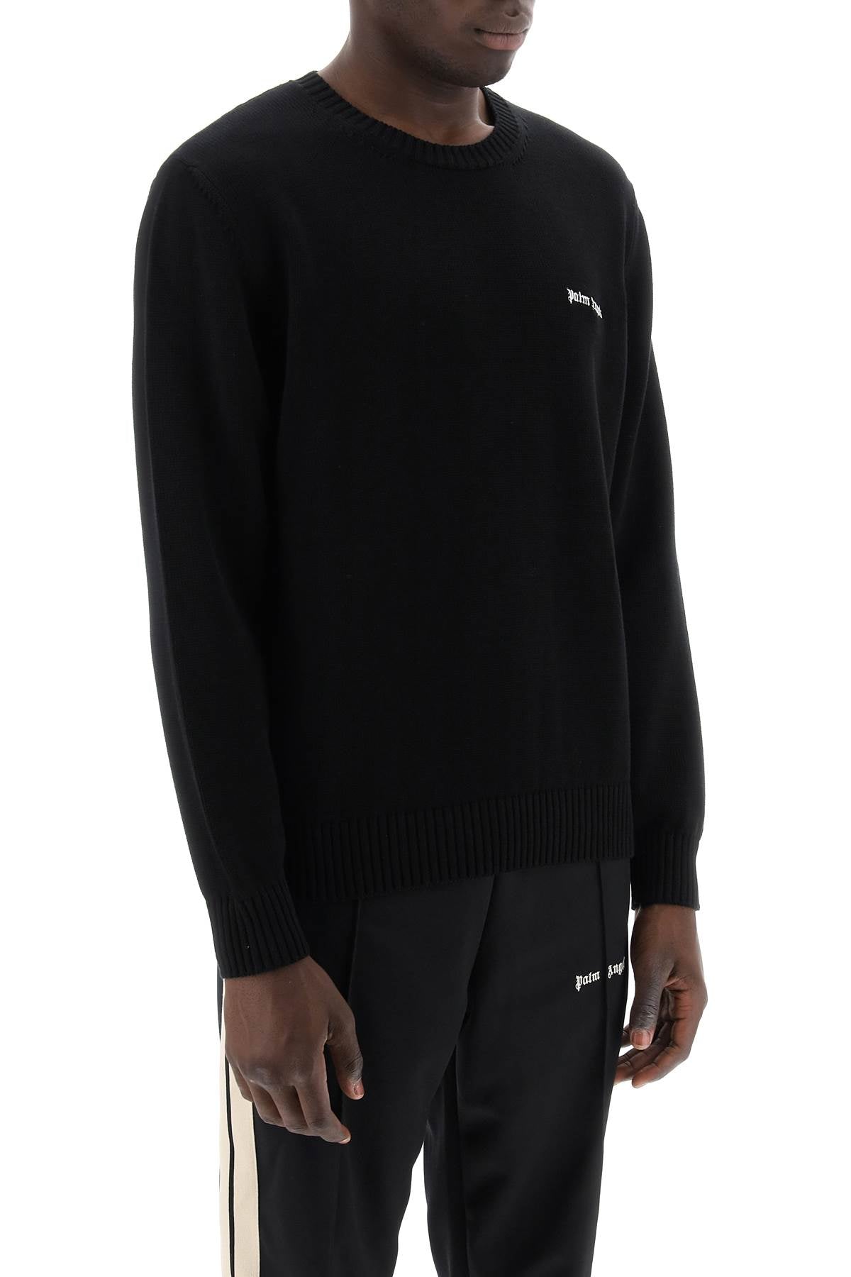 Embroidered Logo Pullover  - Black