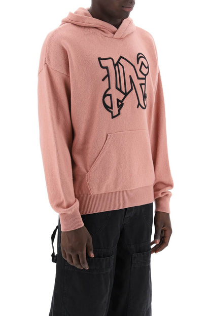 Ma  Knit Sweatshirt With Mon  - Pink