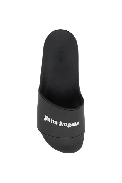 Rubber Monogram Slides  - Black