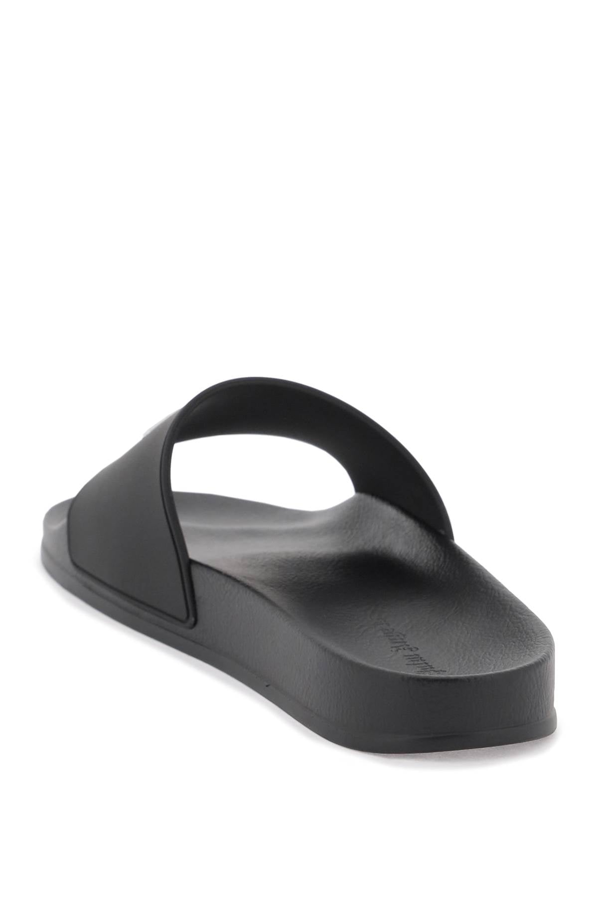 Rubber Monogram Slides  - Black