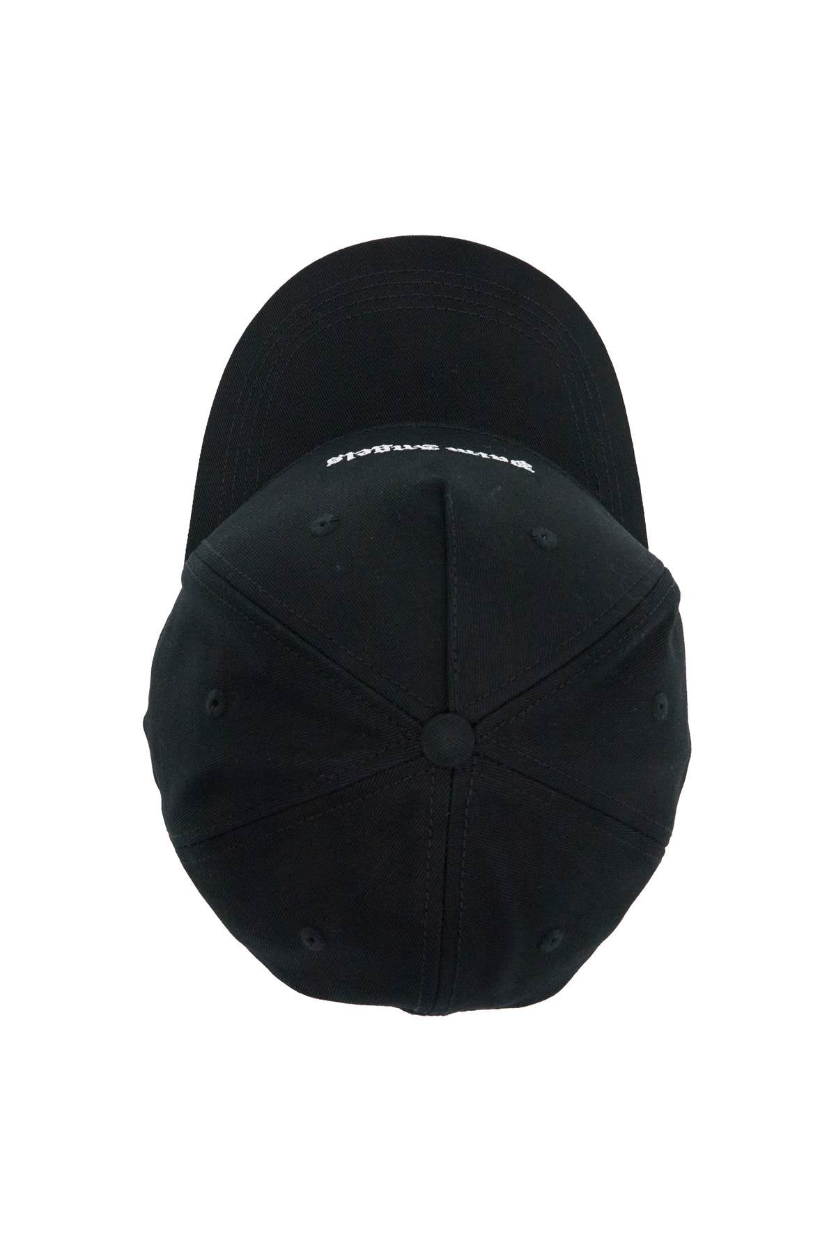 Baseball Cap With Embroidered Logo  - Black