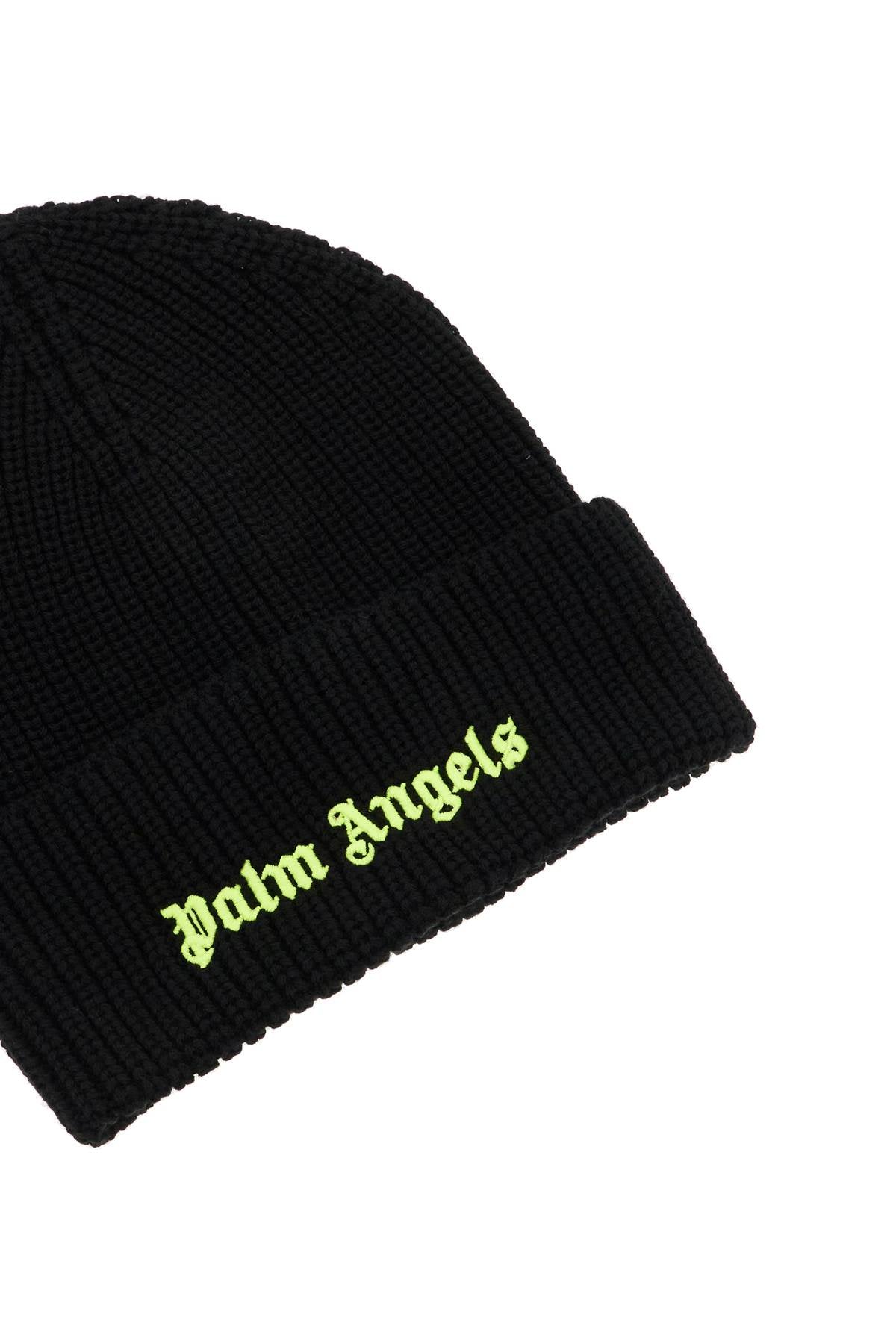 Fluorescent Logo Beanie  - Black