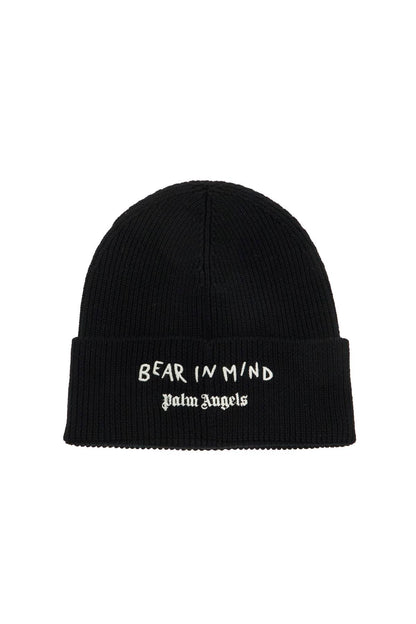 "beanie Hat - Bear In  - Black