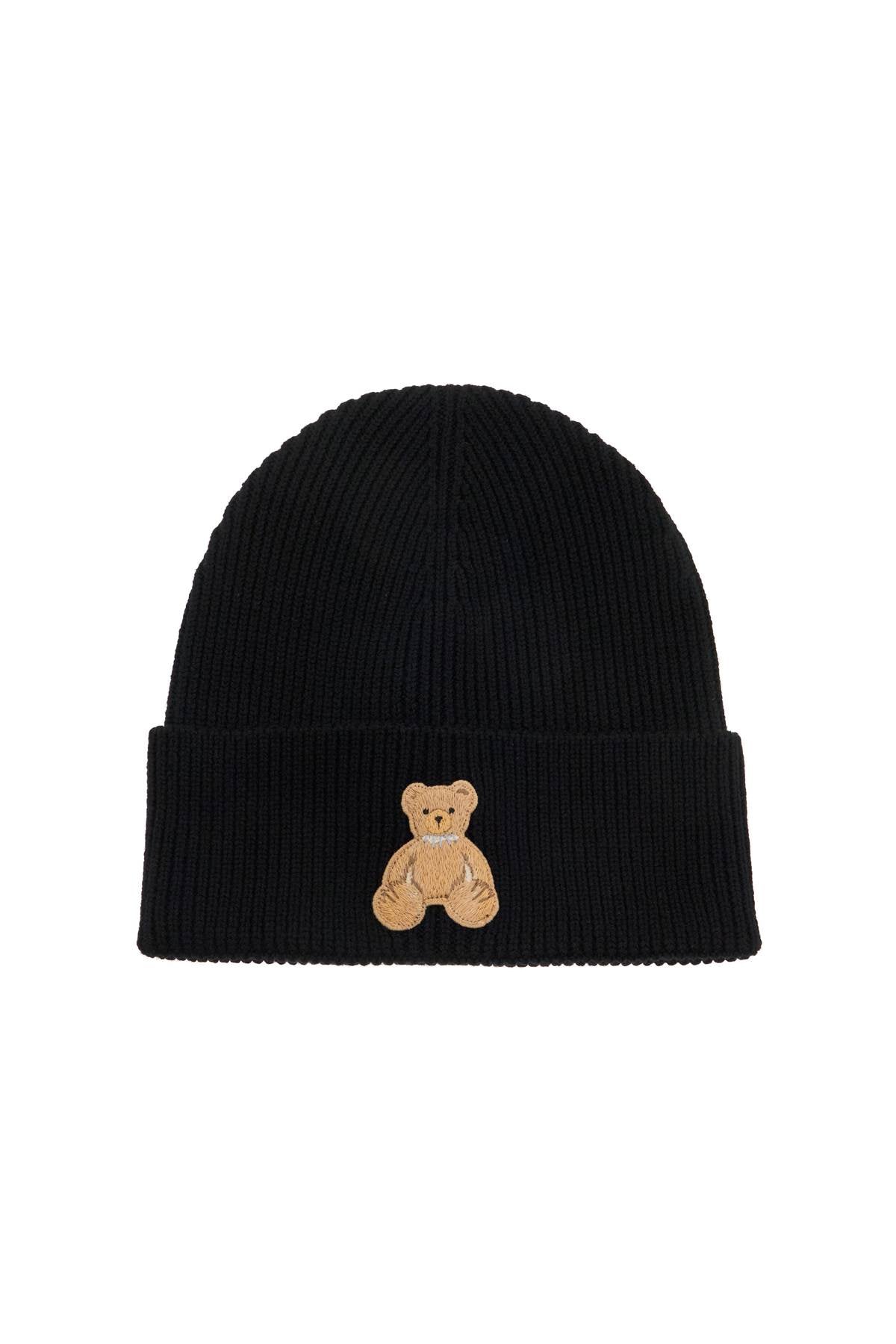 "beanie Hat - Bear In  - Black