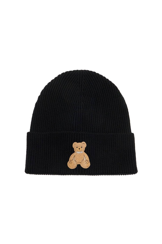 "beanie Hat - Bear In  - Black