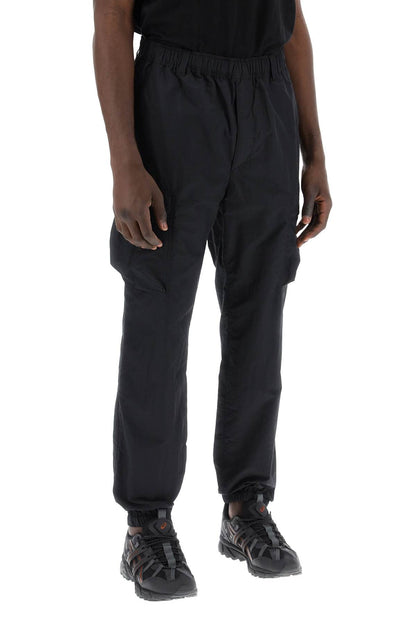 Edmund Cargo Pants In Nylon Poplin Fabric  - Black