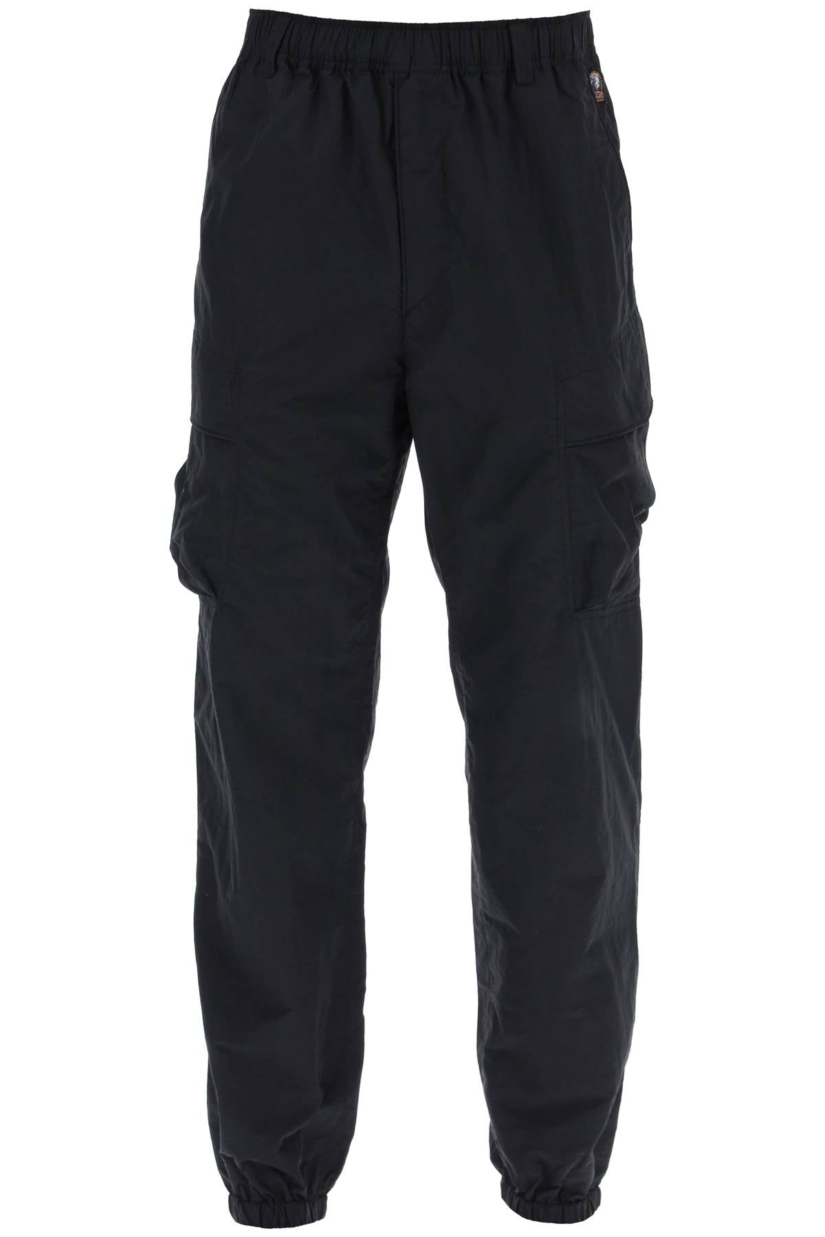 Edmund Cargo Pants In Nylon Poplin Fabric  - Black