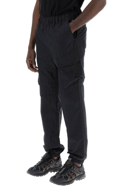 Edmund Cargo Pants In Nylon Poplin Fabric  - Black