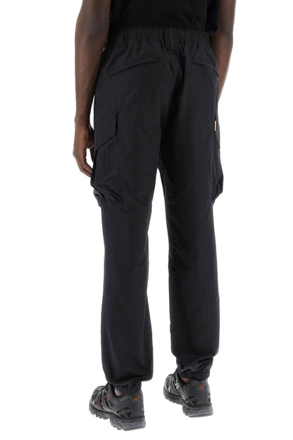 Edmund Cargo Pants In Nylon Poplin Fabric  - Black