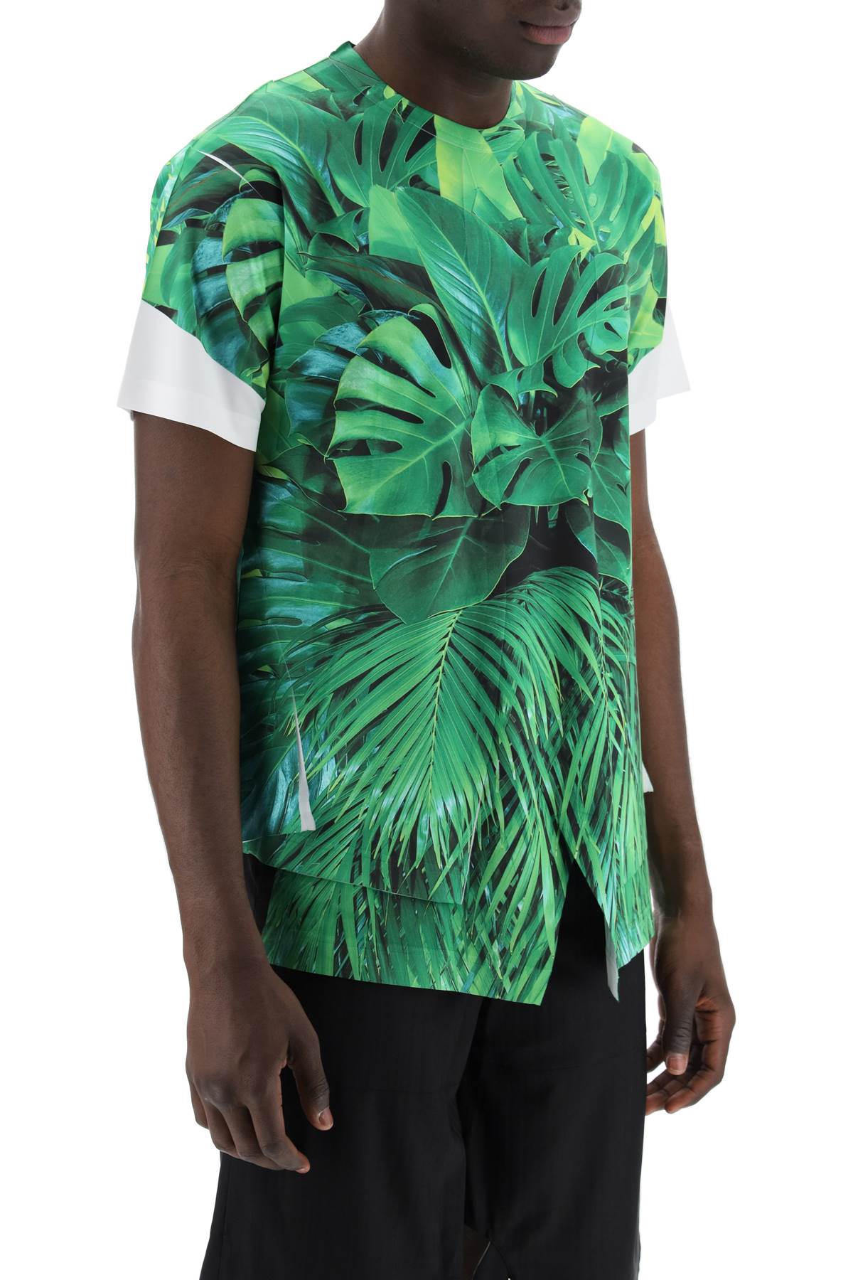 Jungle Print T-shirt With  - Green