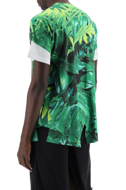 Jungle Print T-shirt With  - Green