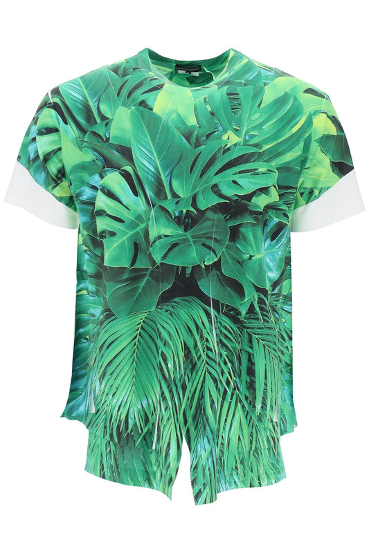 Jungle Print T-shirt With  - Green