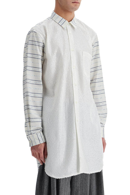 Maxi Jacquard Shirt With  - White