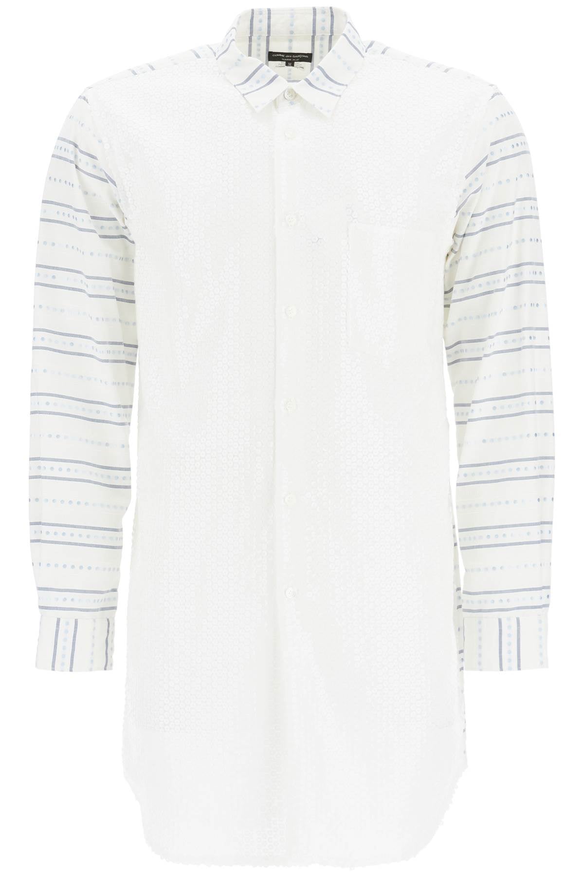 Maxi Jacquard Shirt With  - White