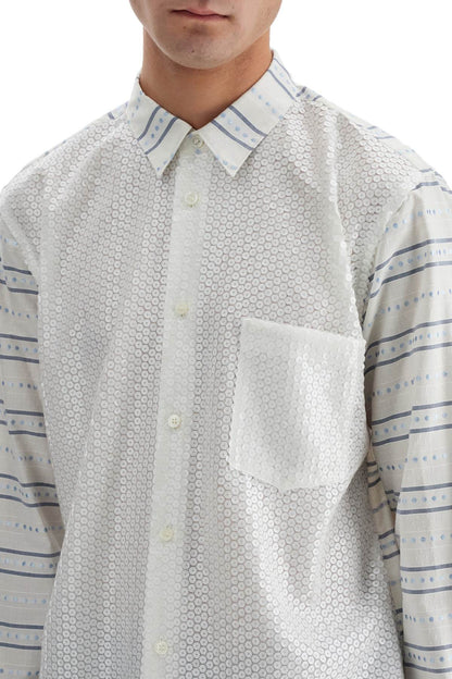 Maxi Jacquard Shirt With  - White