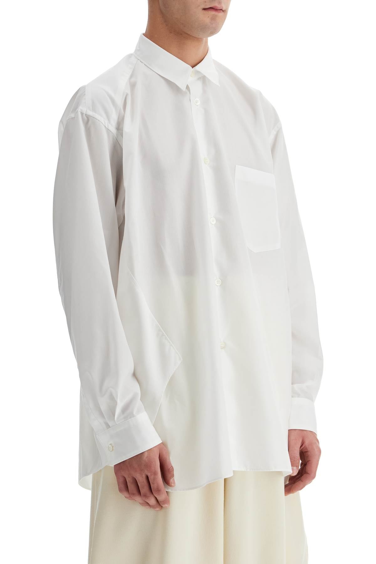 Twisted Effect Shirt  - White