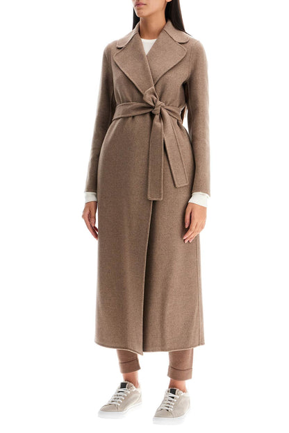 Poldo Wrap Coat In Virgin Wool  - Neutro