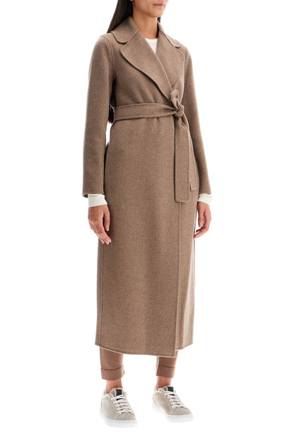 Poldo Wrap Coat In Virgin Wool  - Neutro