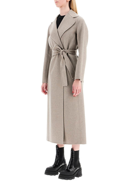 Poldo Wrap Coat In Virgin Wool  - Grey