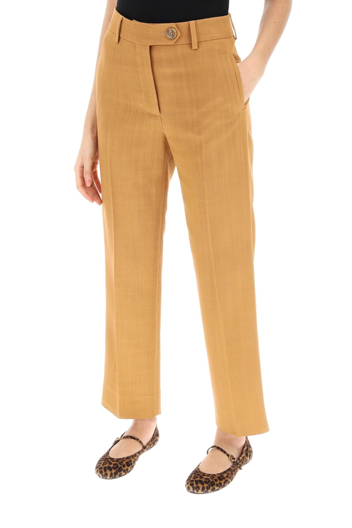 Santana Peanut Nana Cropped Tailoring Pants  - Brown