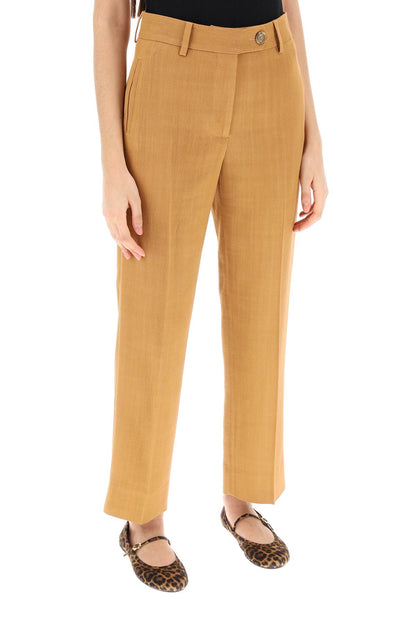 Santana Peanut Nana Cropped Tailoring Pants  - Brown