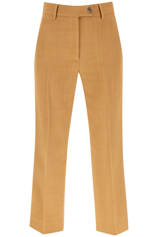 Santana Peanut Nana Cropped Tailoring Pants  - Brown