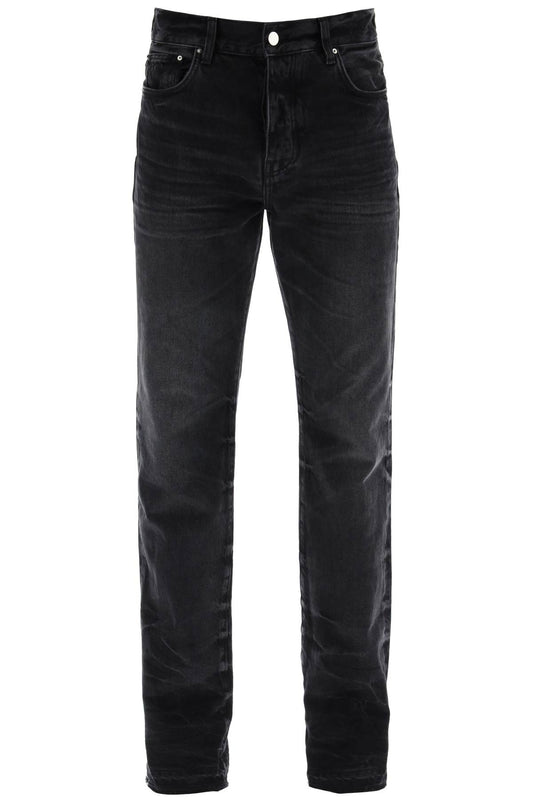 Straight Cut Loose Jeans  - Black