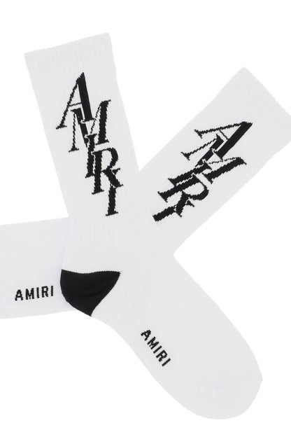 Stack Logo Socks  - Bianco