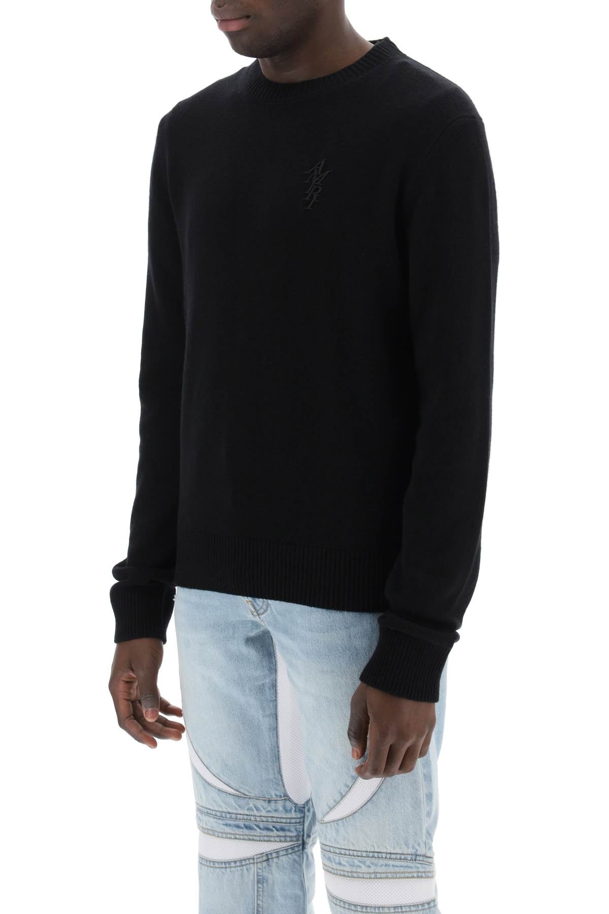 Stack Cashmere Sweater  - Black