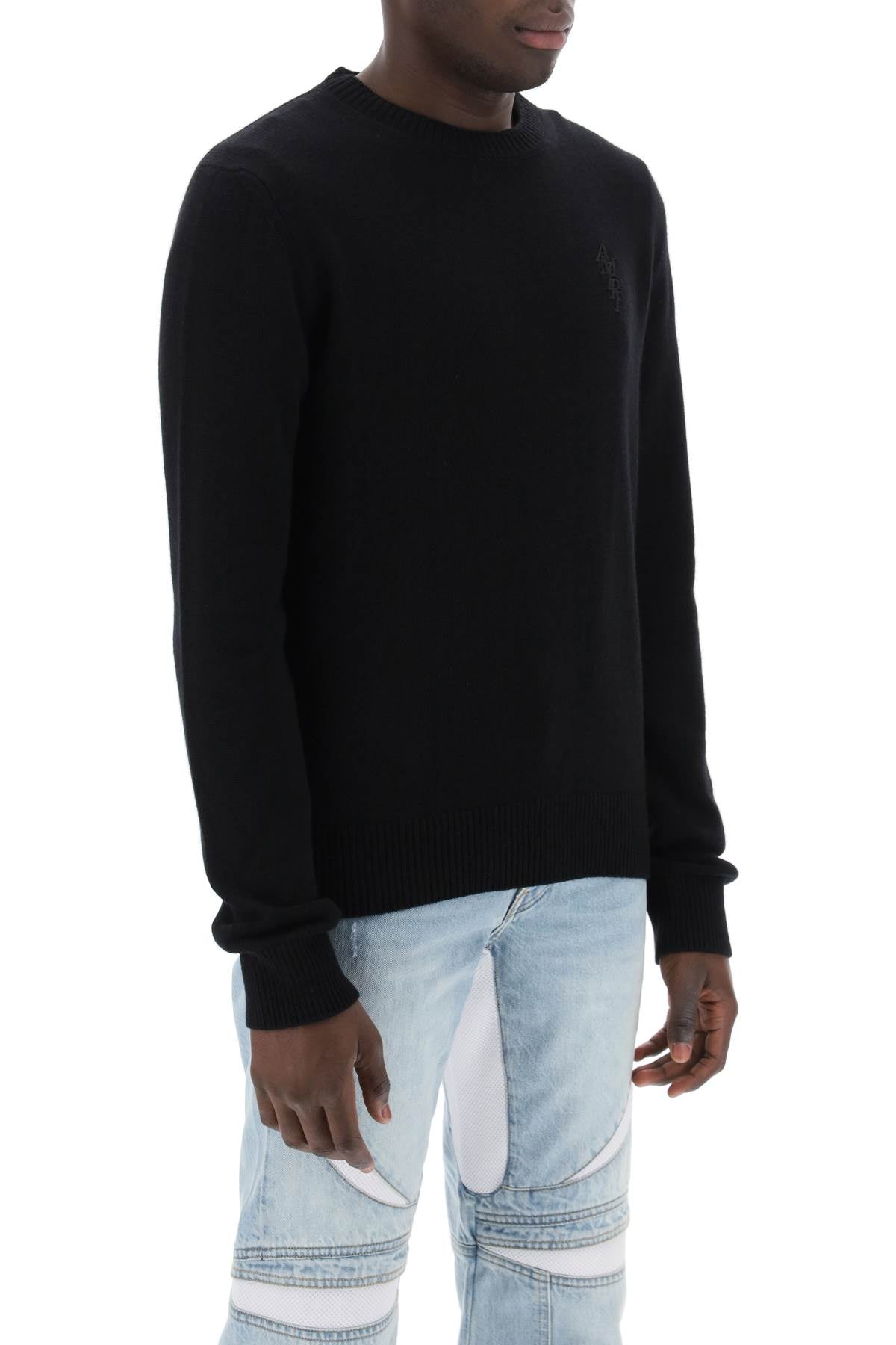 Stack Cashmere Sweater  - Black