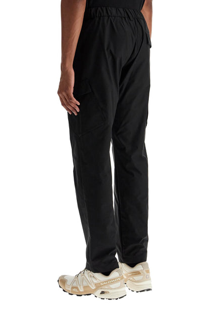 Black Polyester Pants With Patch Pockets  - Black