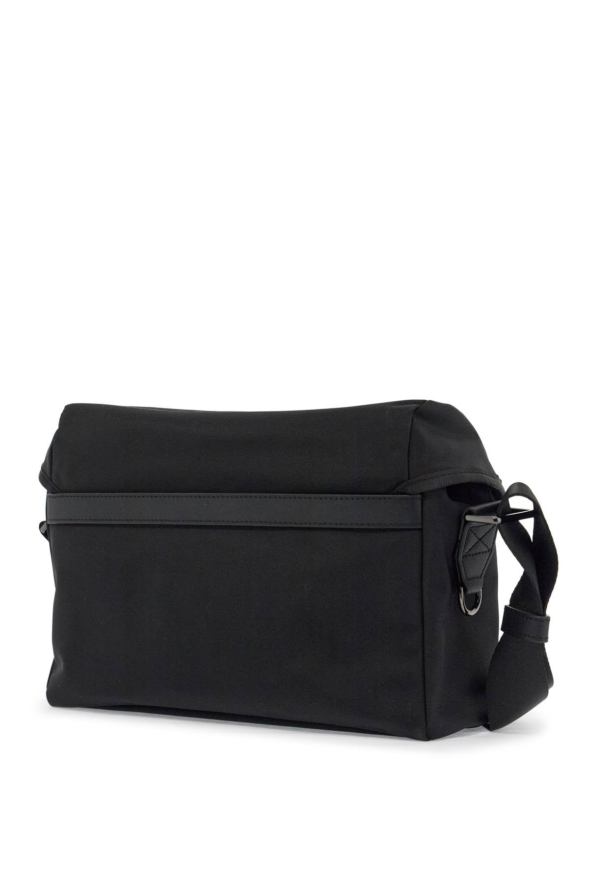 Black Shoulder Bag In Polyamide With Spacious Compartment  - Black