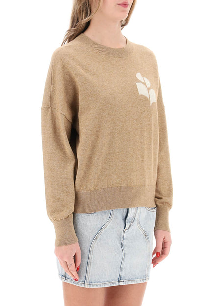 Marisans Sweater With Logo Intarsia  - Beige