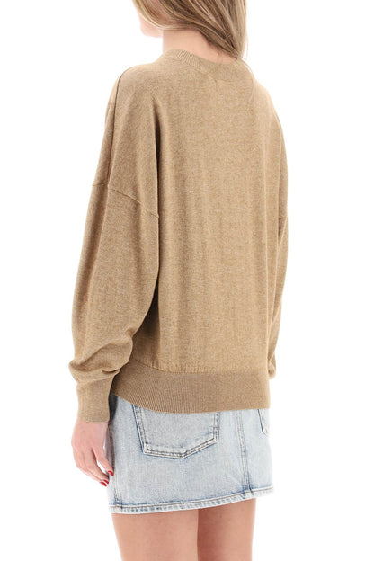 Marisans Sweater With Logo Intarsia  - Beige