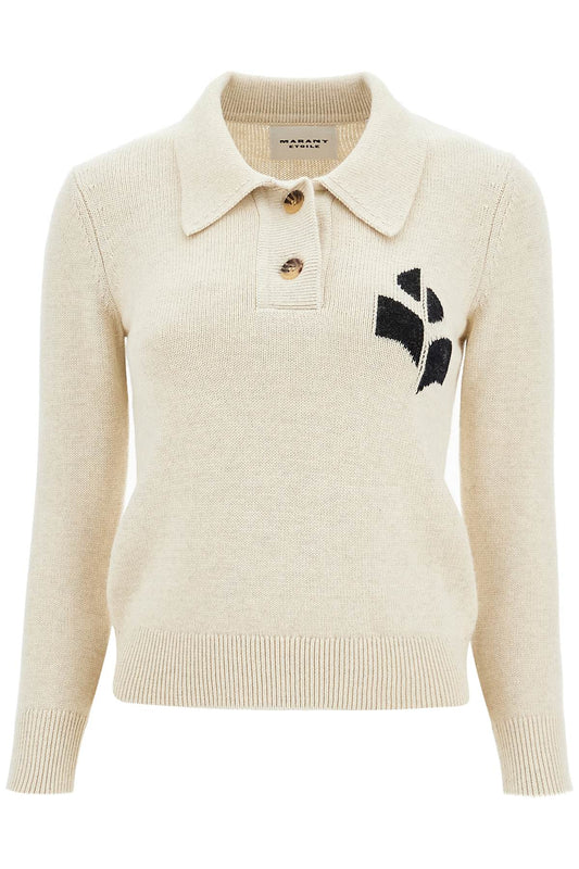 Cotton And Wool Nola Polo Pullover  - Neutro