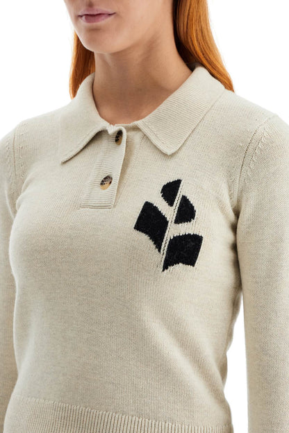 Cotton And Wool Nola Polo Pullover  - Neutro