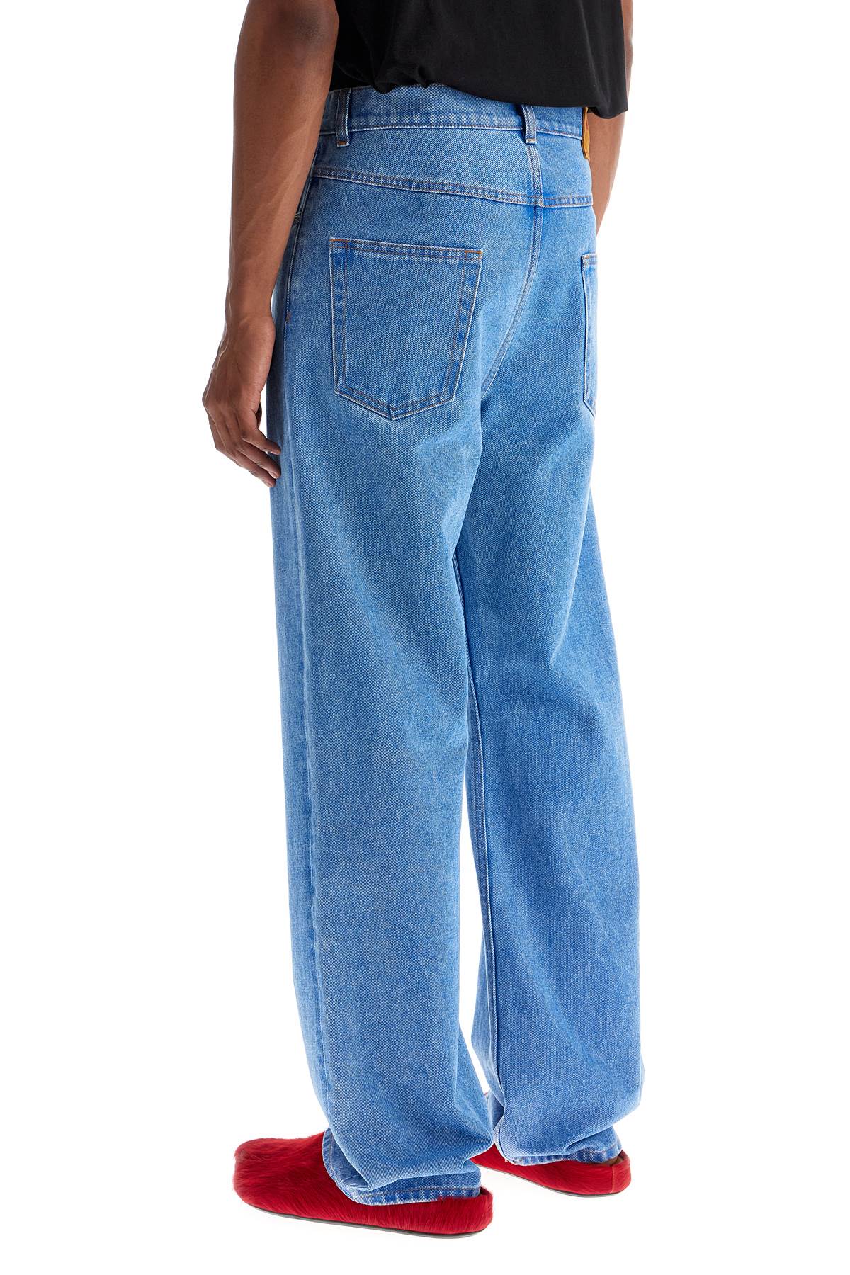 Organic Coated Denim Jeans In  - Blue