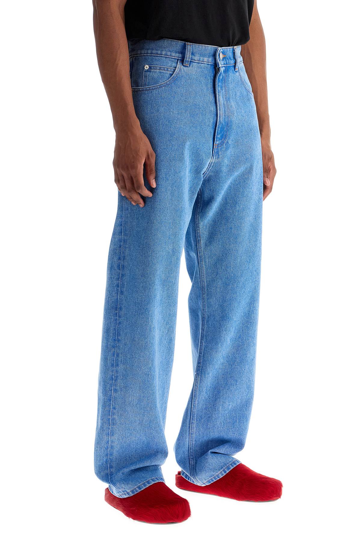 Organic Coated Denim Jeans In  - Blue