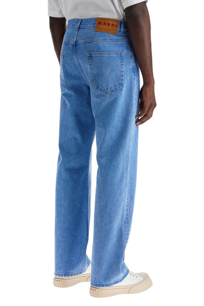 Straight Leg Organic Denim Jeans  - Blue