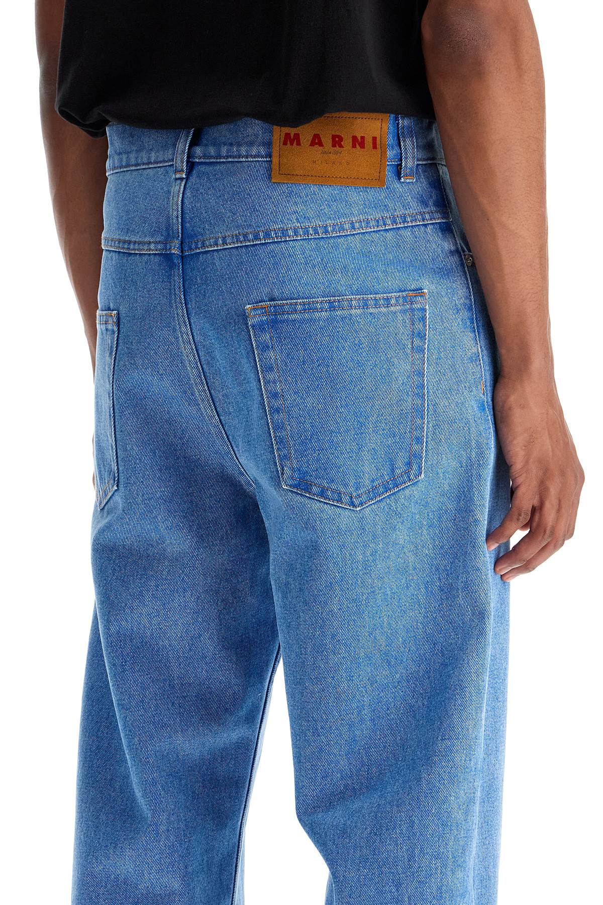 Organic Coated Denim Jeans In  - Blue