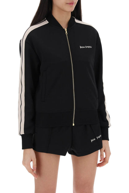 Track Sweatshirt With Contrast Bands  - Black