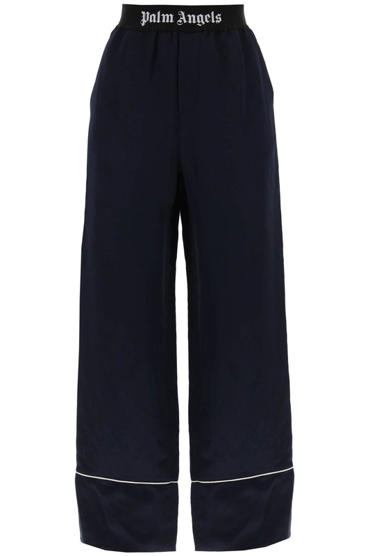 Satin Pajama Pants For  - Blue