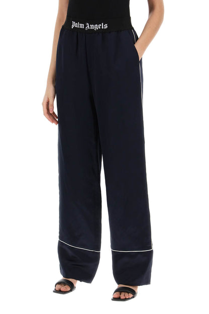 Satin Pajama Pants For  - Blue