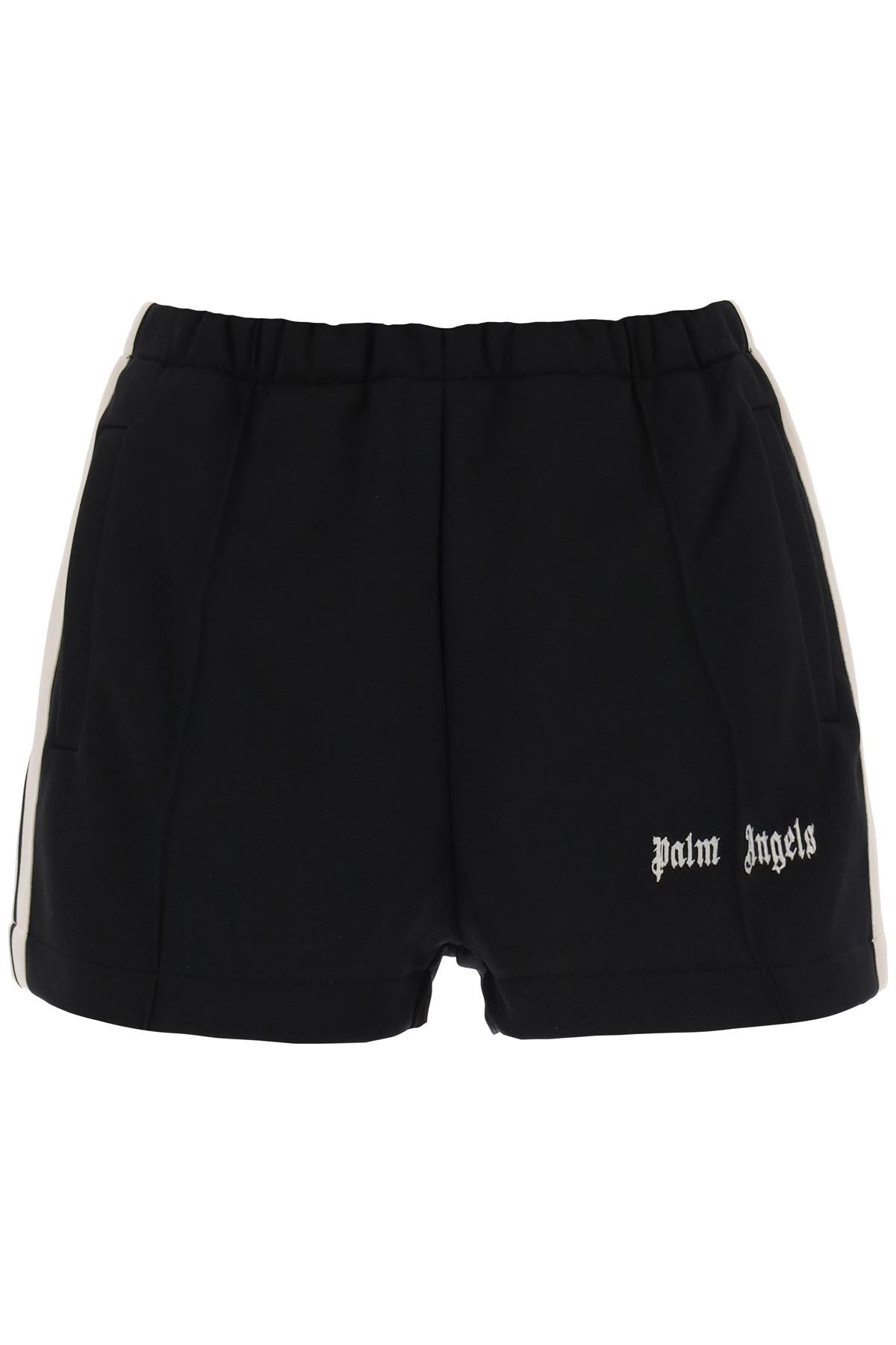 Track Shorts With Contrast Bands  - Black