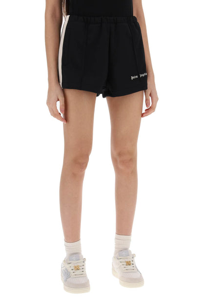 Track Shorts With Contrast Bands  - Black