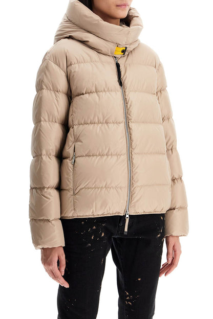 Short Down Jacket With Hood Jinny  - Beige