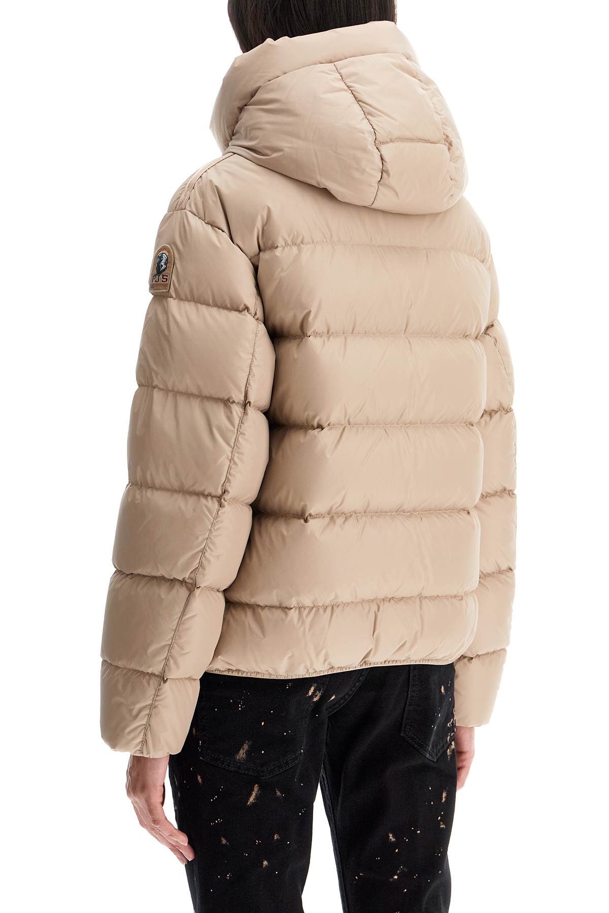 Short Down Jacket With Hood Jinny  - Beige