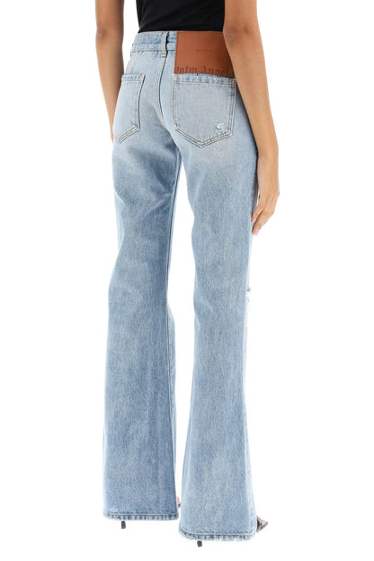 Low-rise Waist Bootcut Jeans  - Celeste