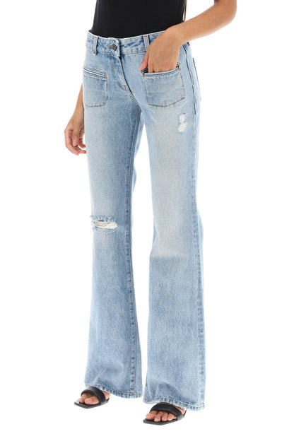 Low-rise Waist Bootcut Jeans  - Celeste