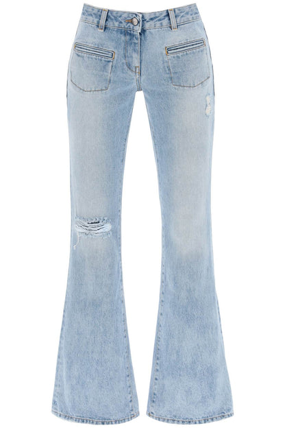 Low-rise Waist Bootcut Jeans  - Celeste